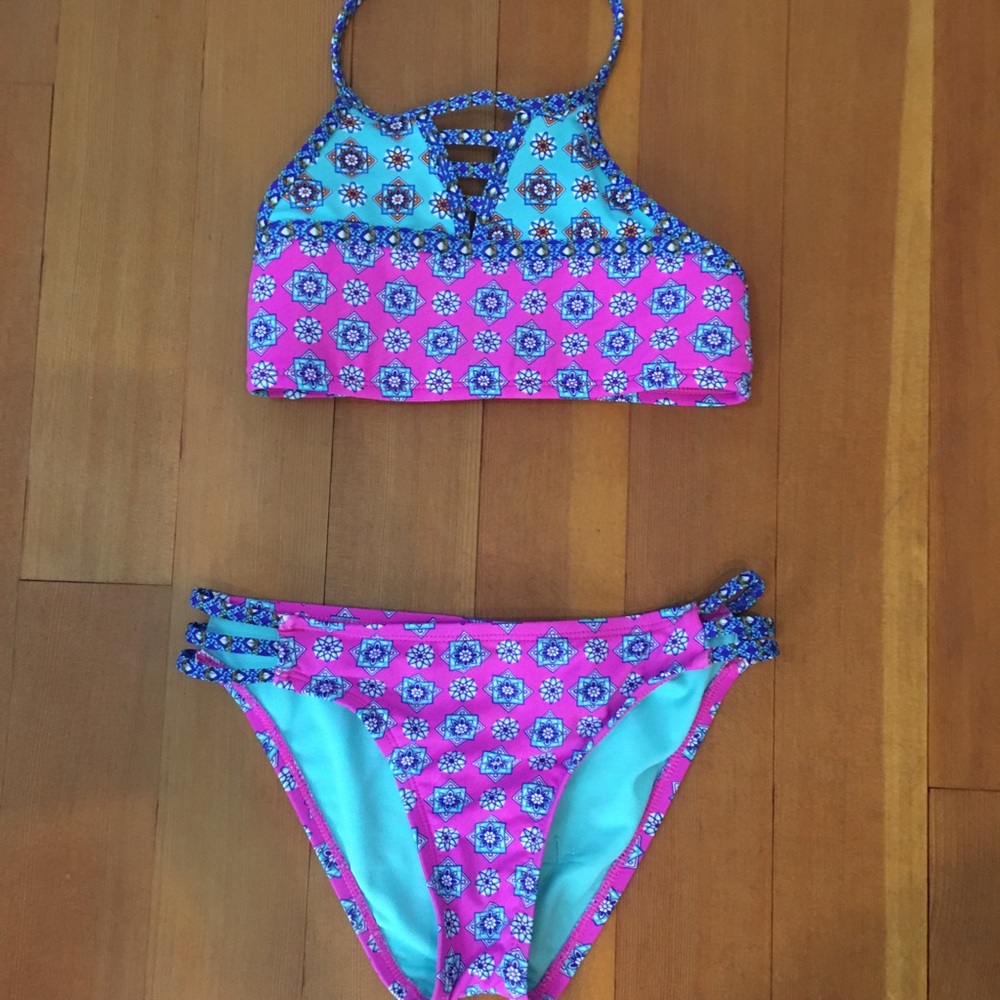 Cute kids two piece swimsuit